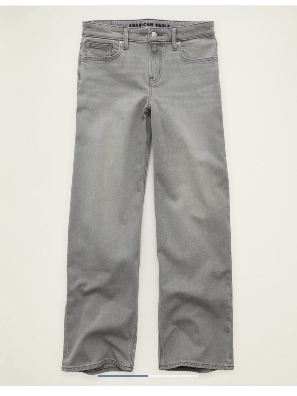 American Eagle Outfitters Men's Light Gray Relaxed Jeans